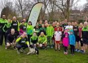The South Leeds Lakers run group in the park, Leeds Runners