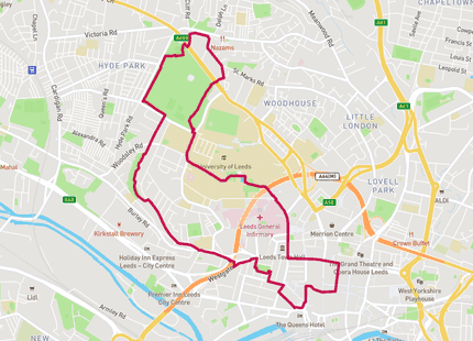 Leeds Run Tour run route map card image