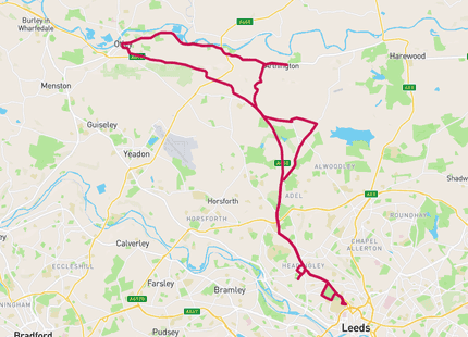Leeds Marathon 2024 run route map card image