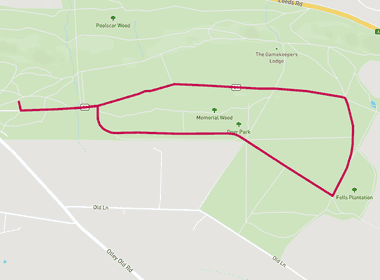 Chevin Forest parkrun 5km card