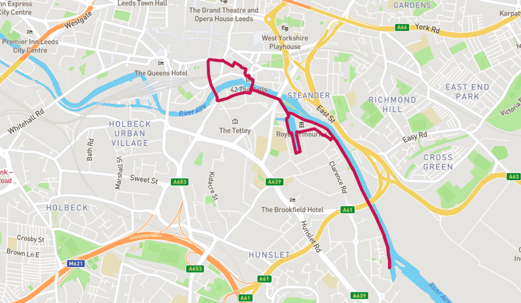 River Aire 5km - Leeds Run Routes