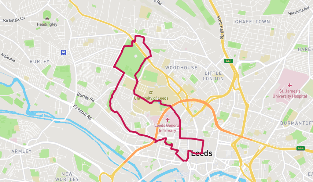 Leeds Run Tour Leeds Run Routes